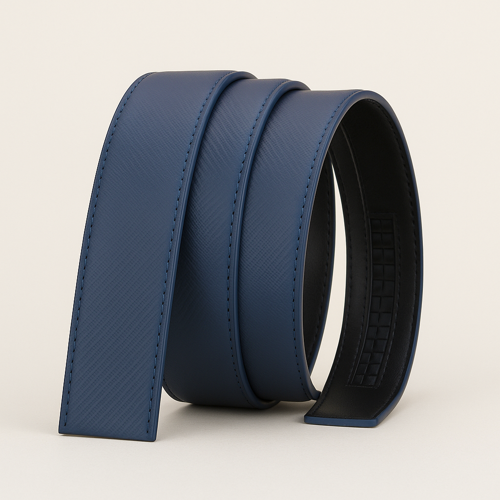 Blue Genuine Leather Belt