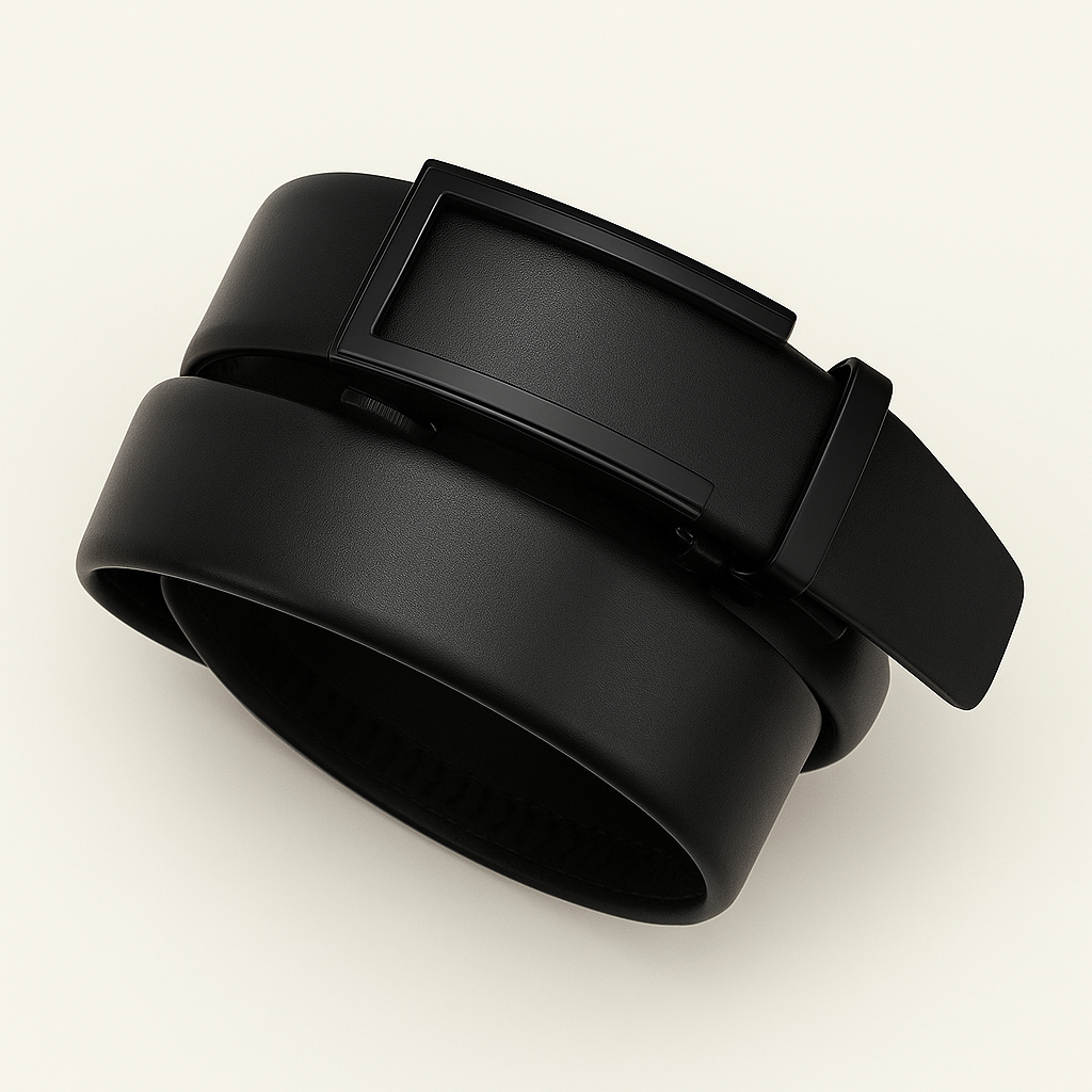 Geometric Genuine Leather Belt