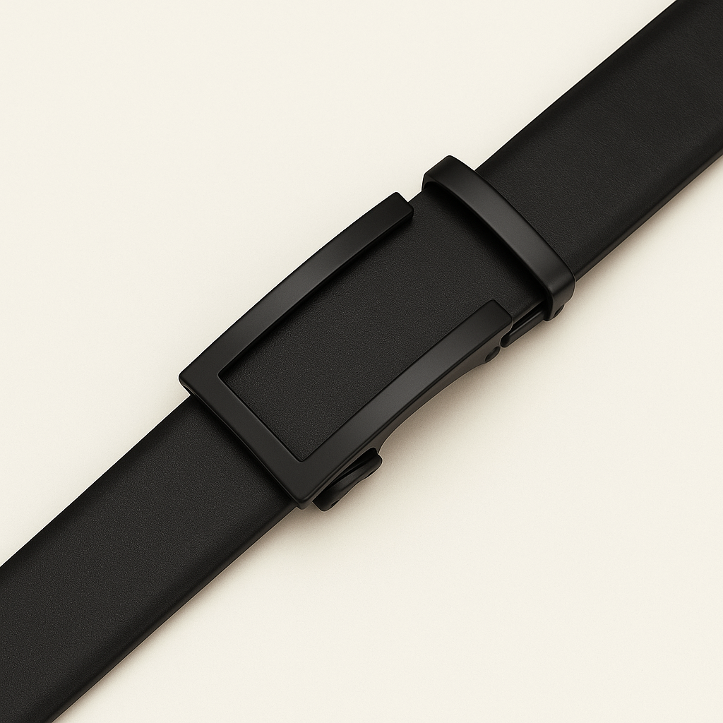 Geometric Genuine Leather Belt