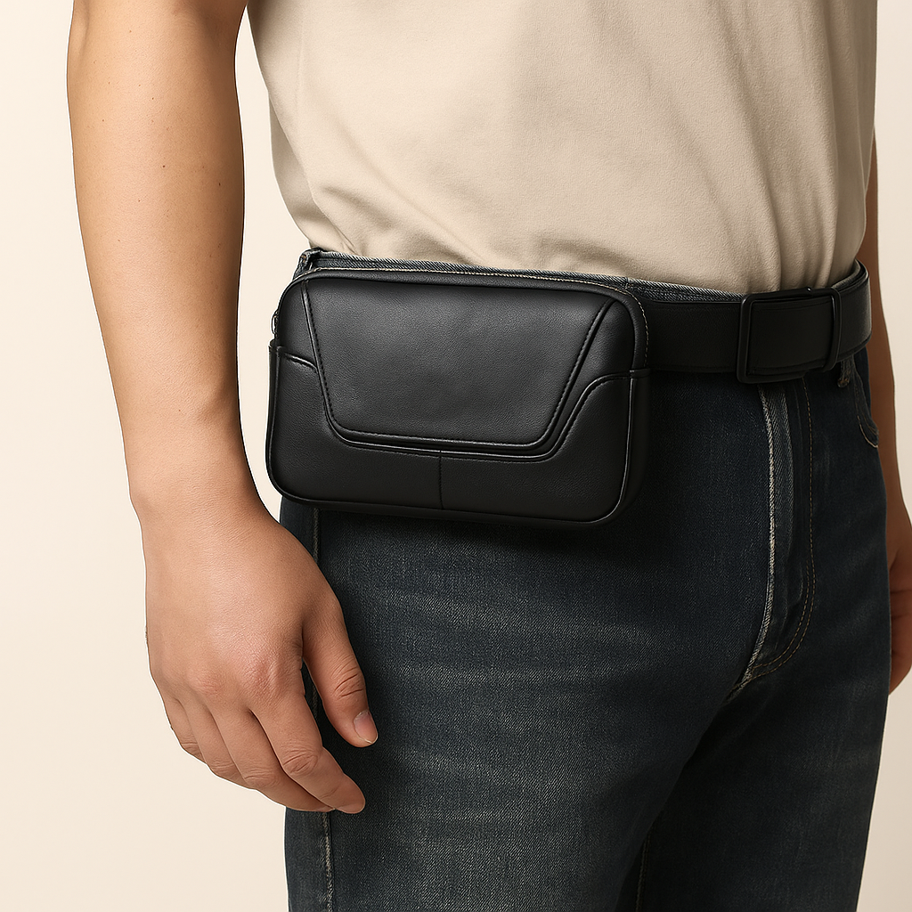 Essential Genuine Leather Belt Waist Bag