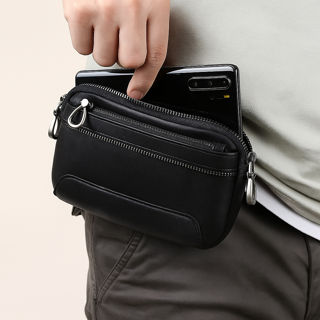 Classic Genuine Leather Belt Waist Bag