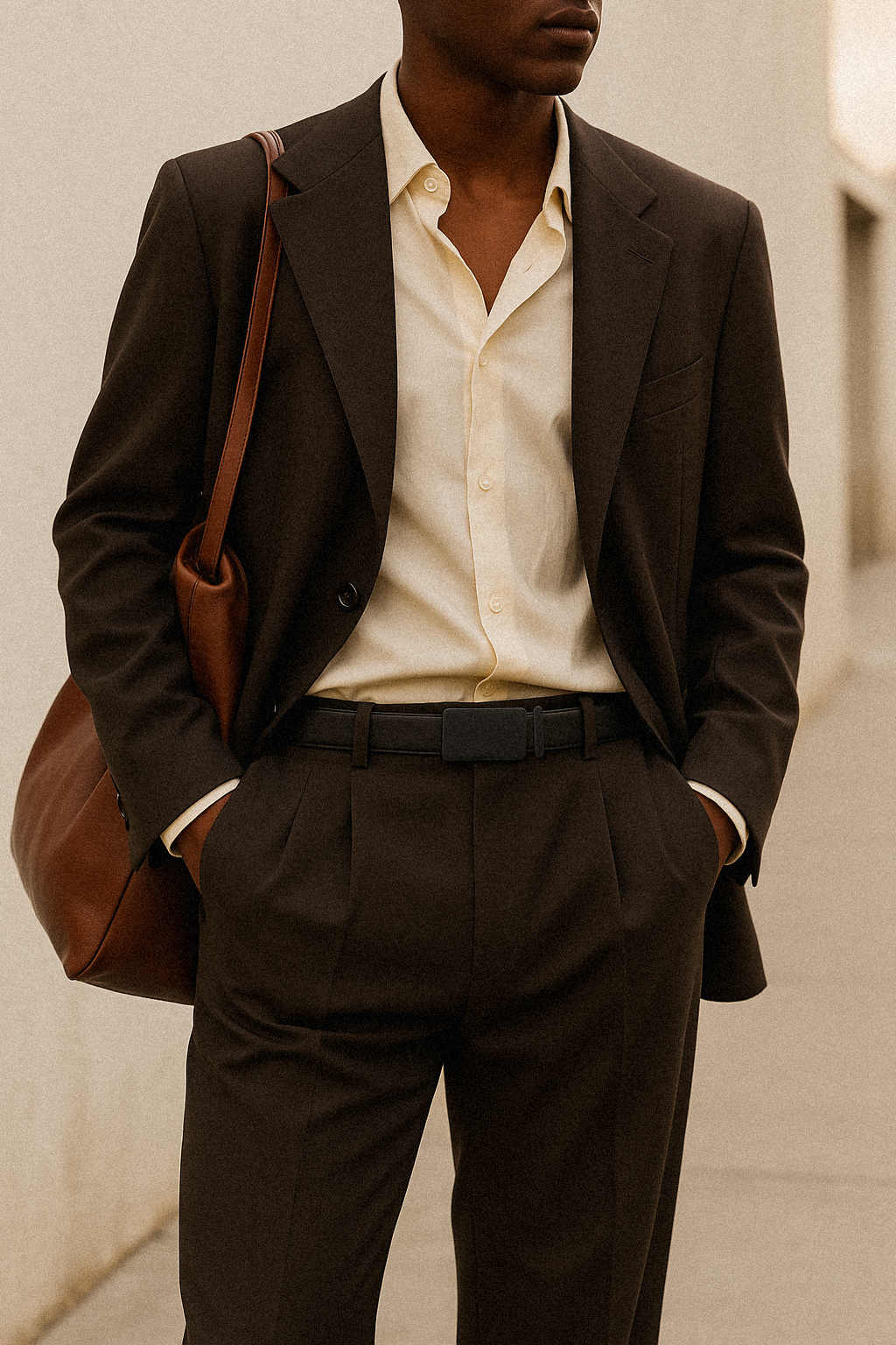 Essential Elegant Black Genuine Leather Belt