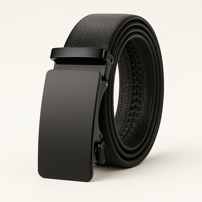 Essential Elegant Black Genuine Leather Belt