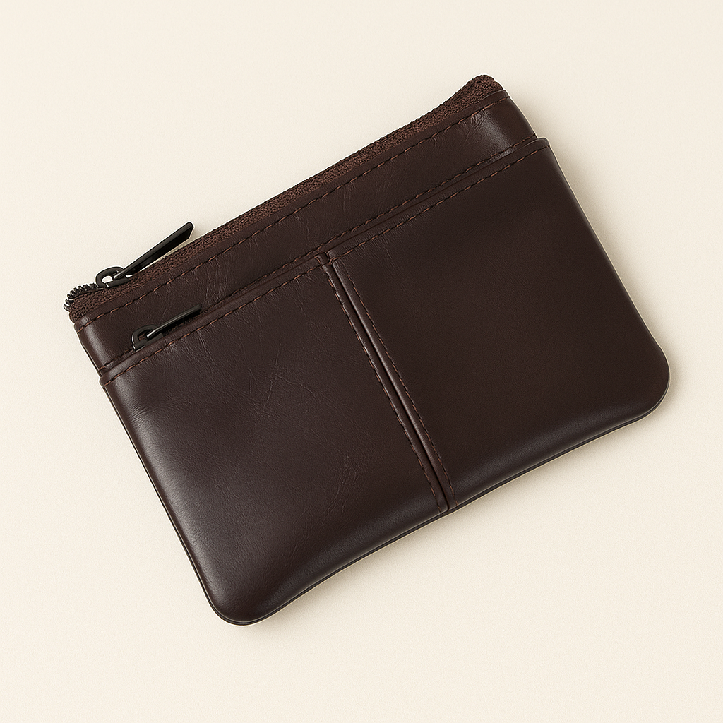 Compact Genuine Leather Coin Wallet