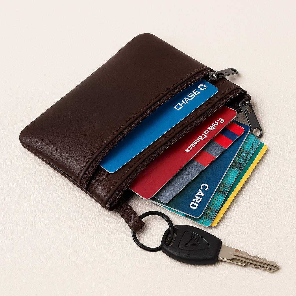 Compact Genuine Leather Coin Wallet