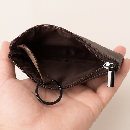 Compact Genuine Leather Coin Wallet