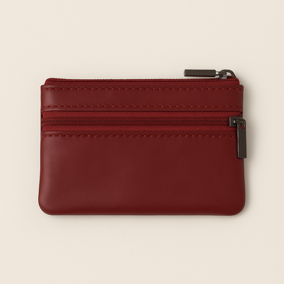 Compact Genuine Leather Coin Wallet