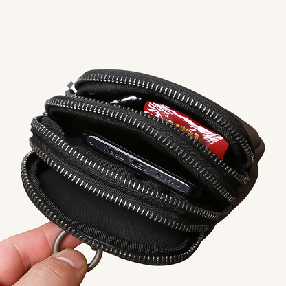 Vertical Genuine Leather Belt Waist Bag