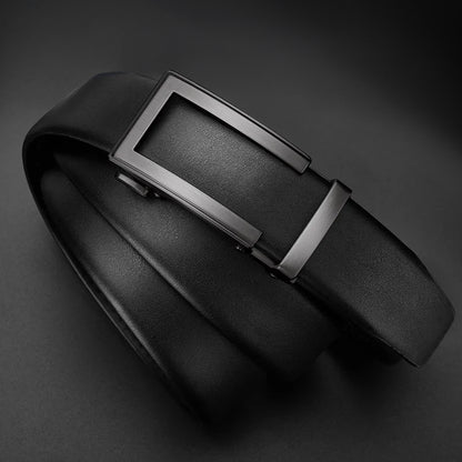 Geometric Genuine Leather Belt